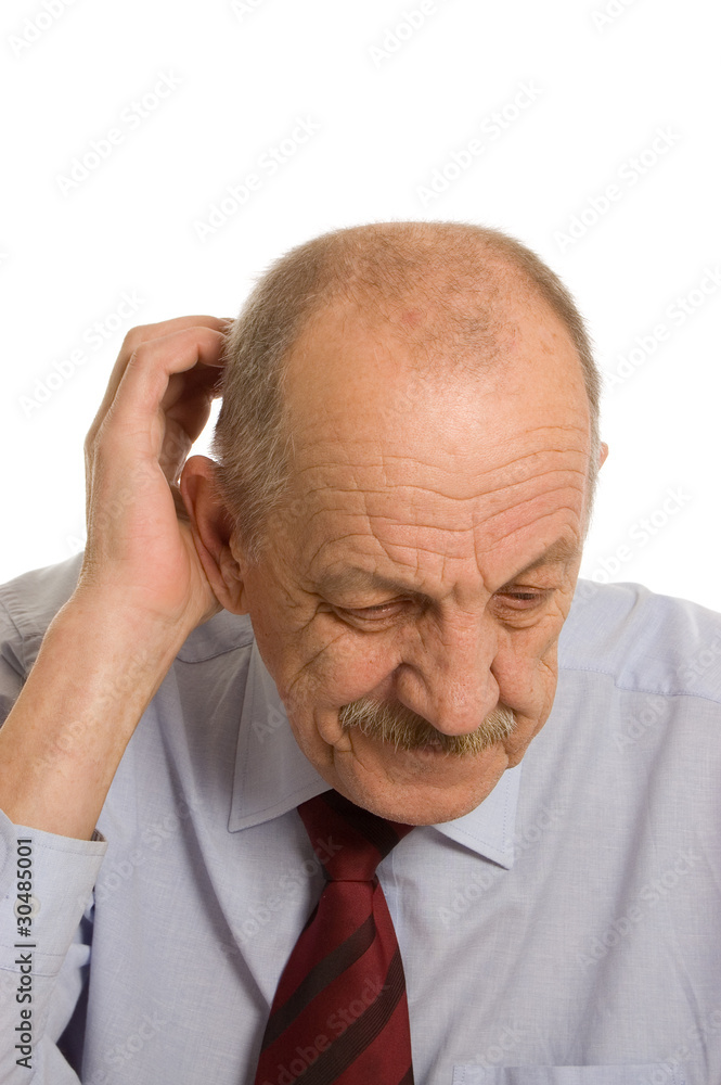 Obraz premium The elderly man isolated on white background