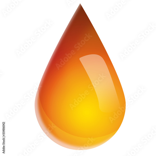 drop of oil isolated on white