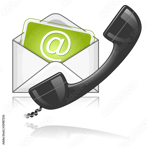 contact us symbol green black