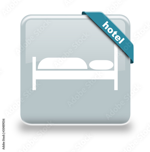 Button Hotel grau mit Banner