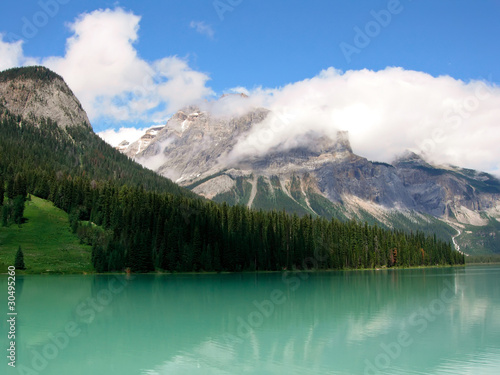A Beautiful View of the Canadian Rockies in Summer