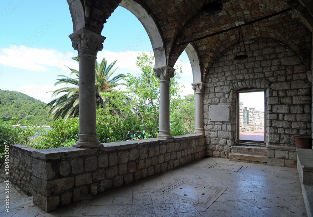 Obraz premium Île de Mljet - Monastère Sainte-Marie