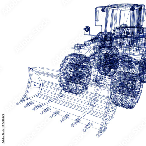 3d model bulldozer