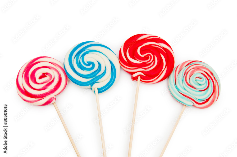 Colorful lollipop isolated on the white Colorful lollipop isolated on the white