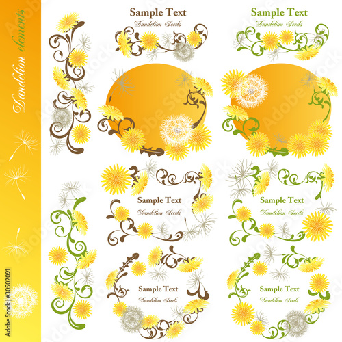 Dandelion design elements