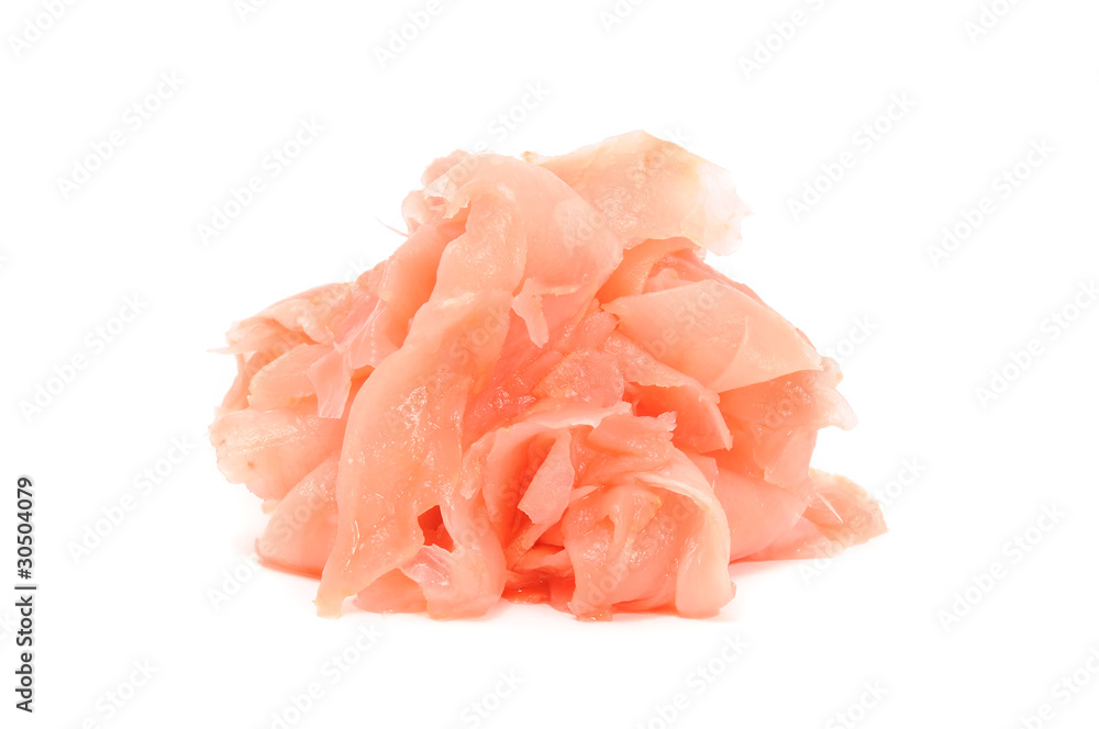 Marinated Ginger Isolated on White Background Marinated Ginger Isolated on White Background
