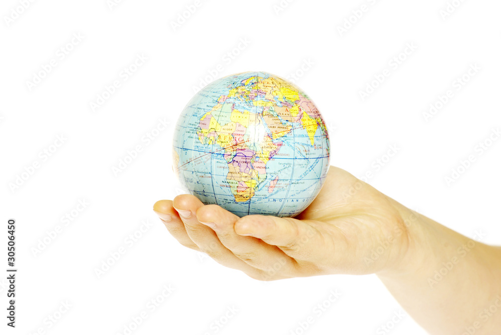 hand holdings a globe hand holdings a globe