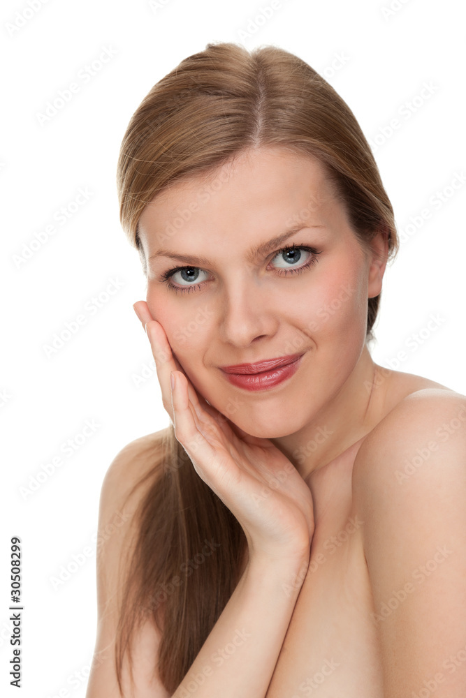 woman touching with her hand the healthy skin woman touching with her hand the healthy skin