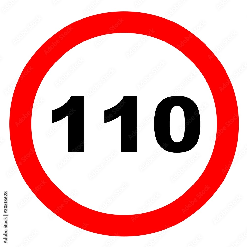 Señal limite velocidad 110 Señal limite velocidad 110