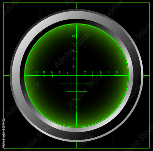 Radar screen or sniper sight