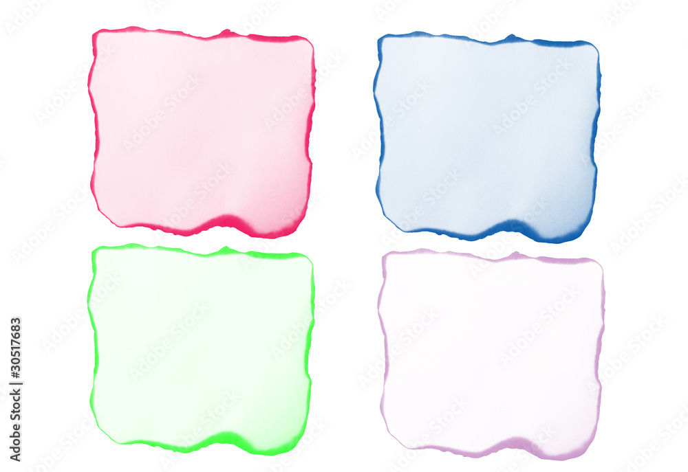 Color notepad with trim burned style isolated Color notepad with trim burned style isolated