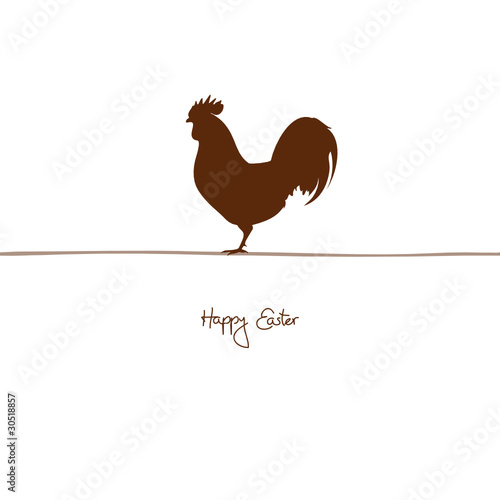 Easter Card Standing Rooster