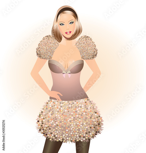 Fashion illustration-Fashion girl