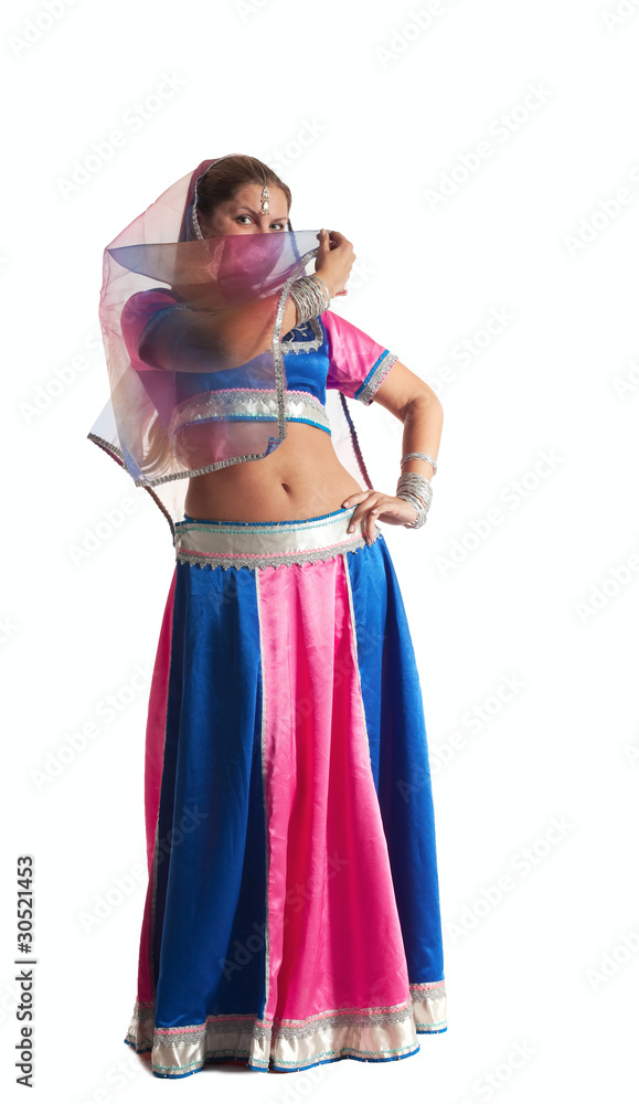 Woman posing in arabian costume
