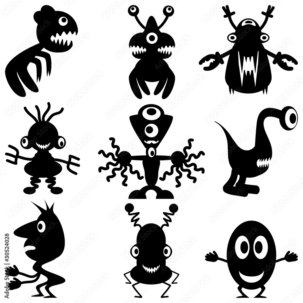 Fototapeta premium Silhouette monsters