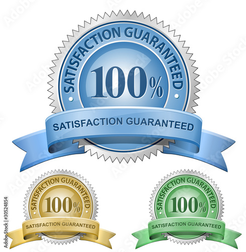 100% Satisfaction Guaranteed Signs