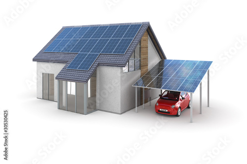 Obraz na płótnie Solar Energy House (isolated) w salonie