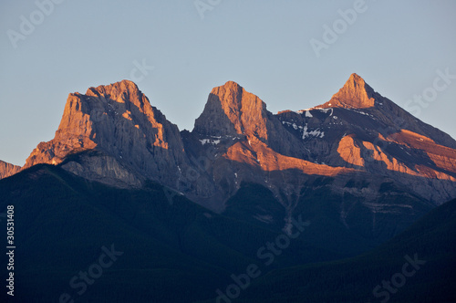 Sunrise light on mountains