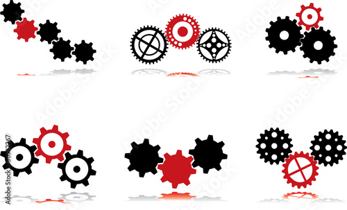 Gears - black and red - 3