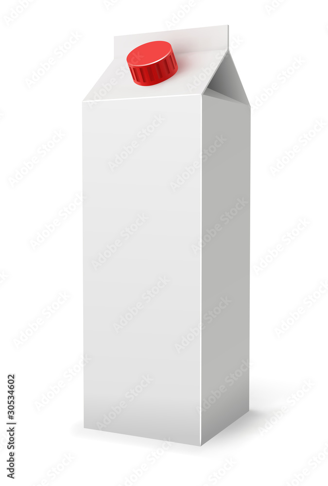 Milk or juice pack realistic vector illustration. Milk or juice pack realistic vector illustration.