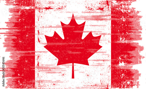 Grunge canadian flag