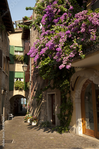 Fototapeta Naklejka Na Ścianę i Meble -  Torri del Benaco, balcone fiorito