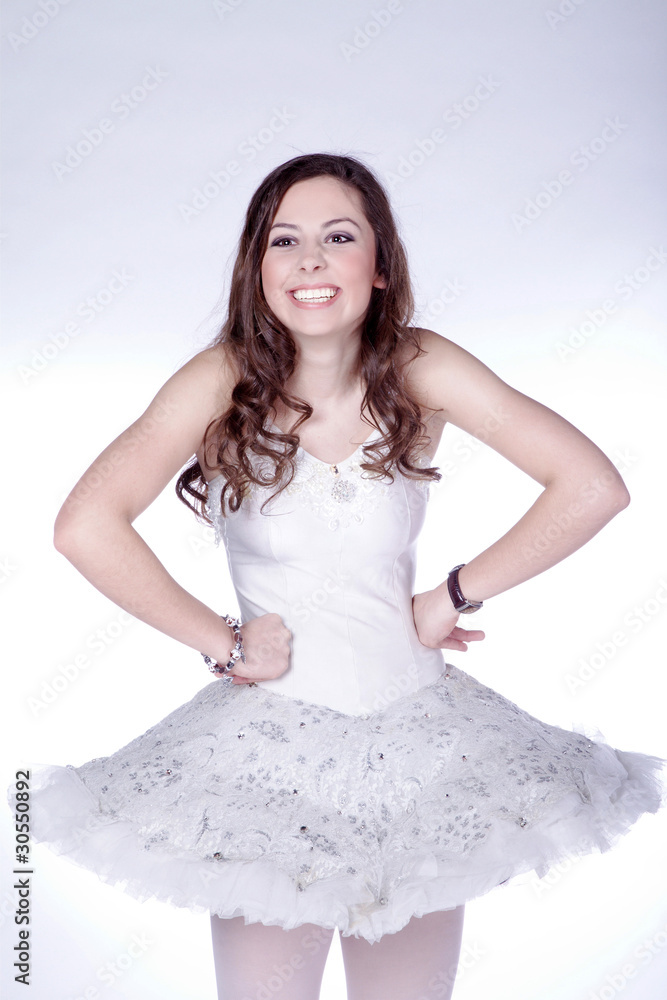 Ballerina in weiss Porträt Ballerina in weiss Porträt
