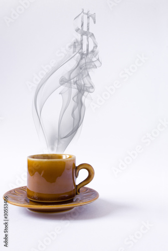 cup with smoke dollar shape