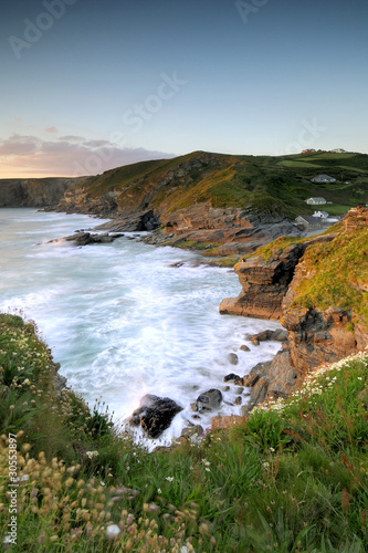 Sunset at Trebarwith Strand, North Cornwall Coast