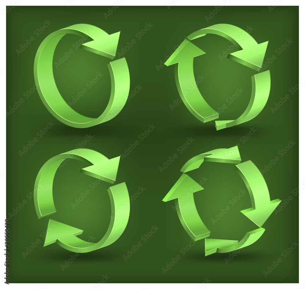 Rounded arrow in green Rounded arrow in green