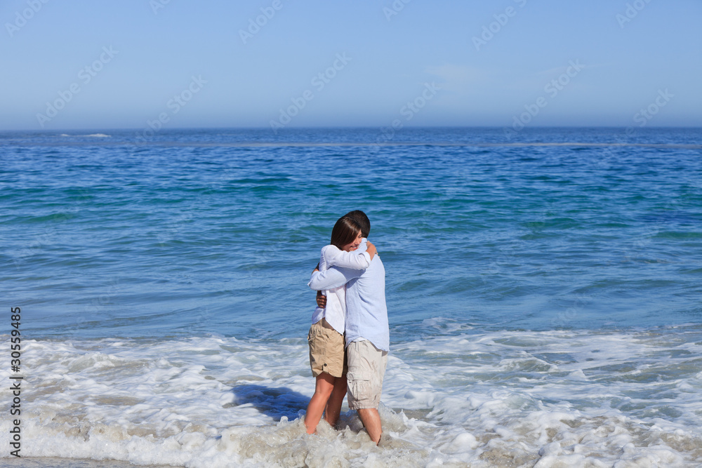 Lovely couple in the sea