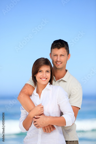 Lovely couple at the beach