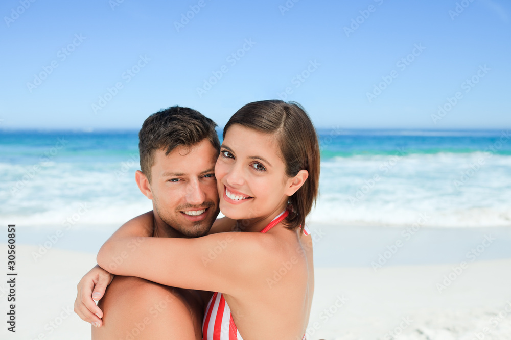 Beautiful couple at the beach