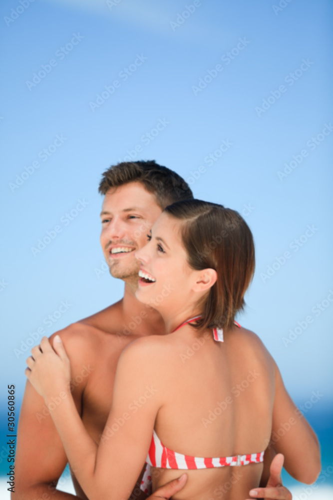 Beautiful couple at the beach