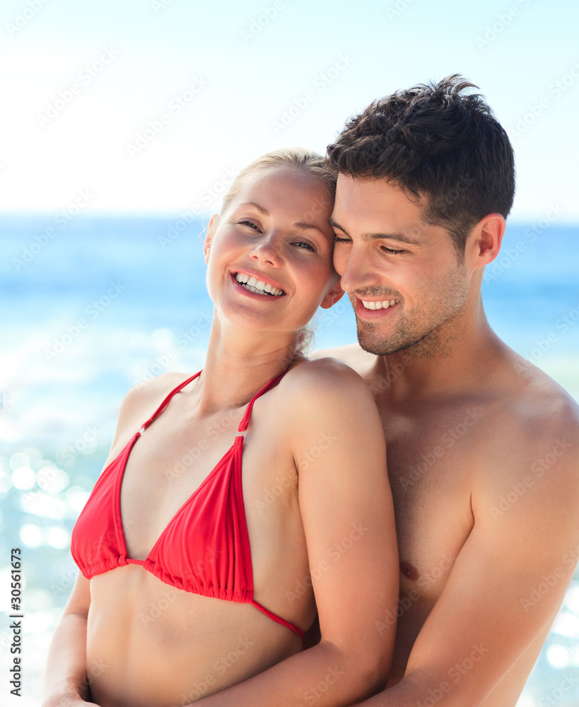 Lovely woman in her boyfriend's arms Lovely woman in her boyfriend's arms
