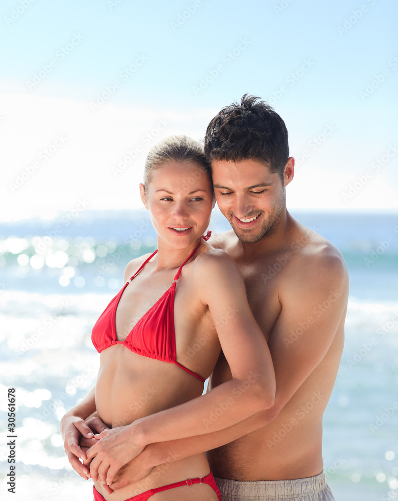 Lovely woman in her boyfriend's arms Lovely woman in her boyfriend's arms