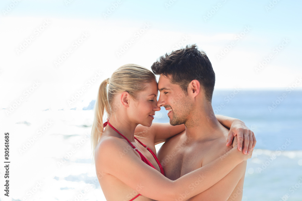 Lovely woman in her boyfriend's arms Lovely woman in her boyfriend's arms