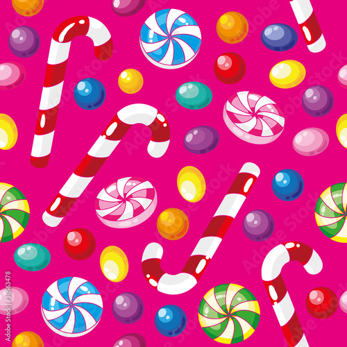 seamless pattern funny candies