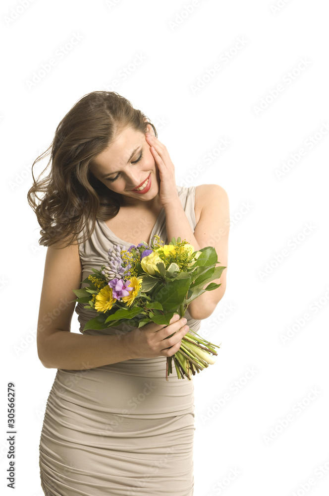 Frau mit Blumen Frau mit Blumen