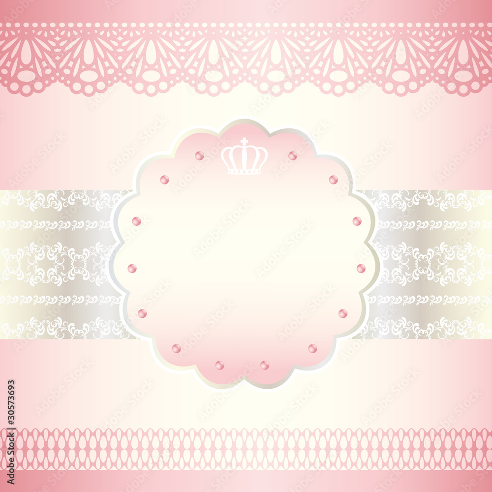 lace background card pink