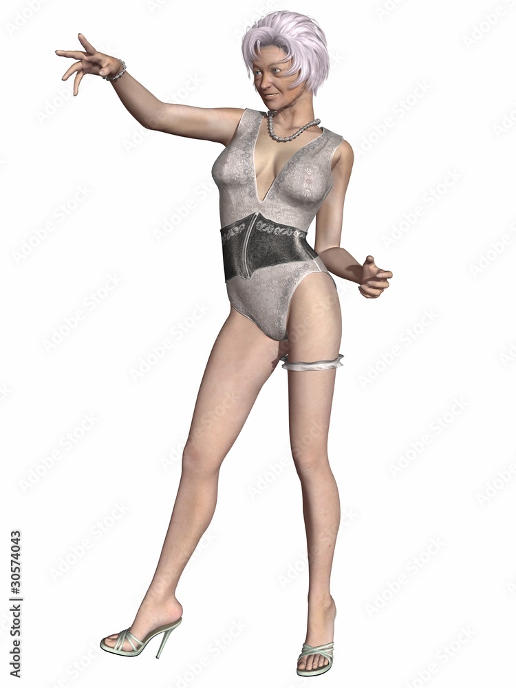 Sexy granny with lingerie Stock Illustration | Adobe Stock