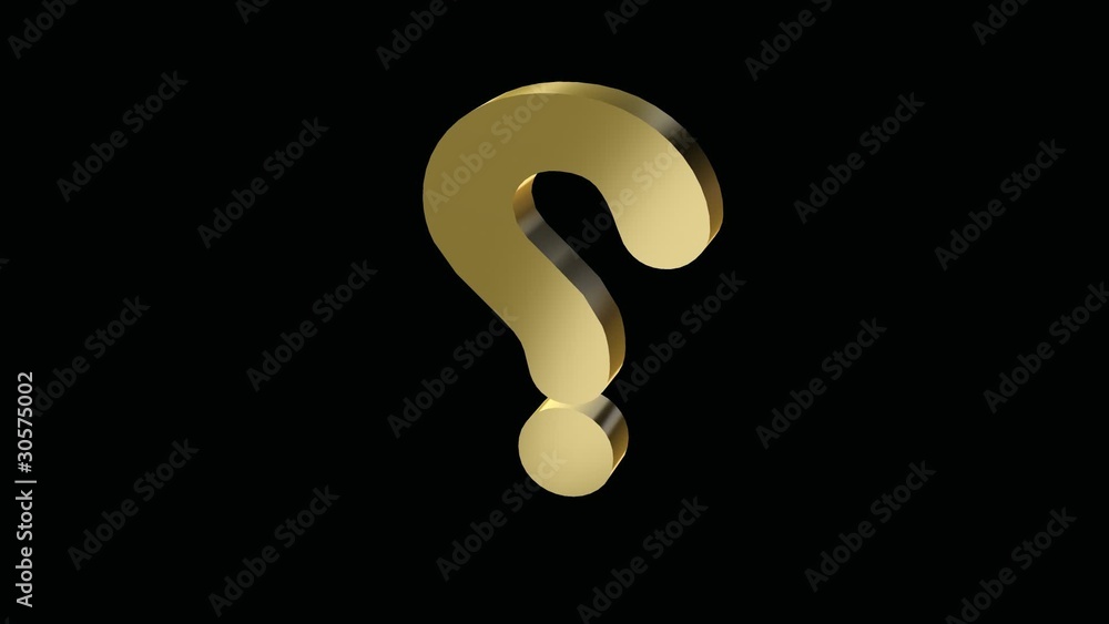 animation of 3d golden question mark animation of 3d golden question mark