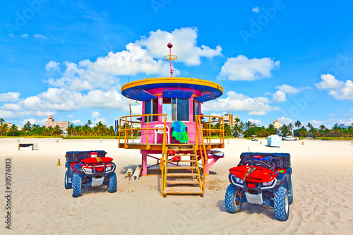 Wallpaper Mural beachlife at the white beach in South Miami Torontodigital.ca