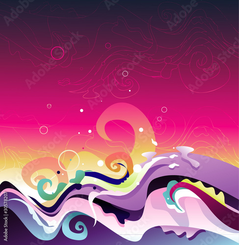 color motion abstract design vector