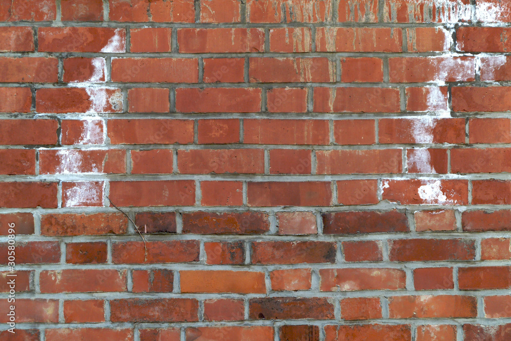 Fototapeta premium Feuchte Backsteinmauer