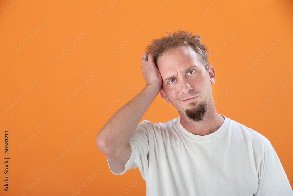 Man With Hand on Head Man With Hand on Head