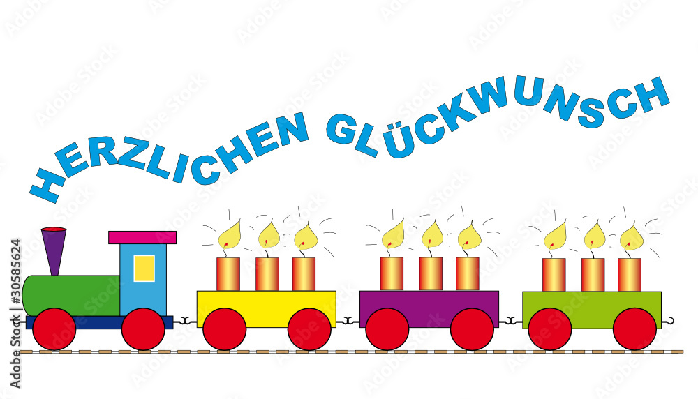 Glückwunsch Eisenbahn Adobe Stock