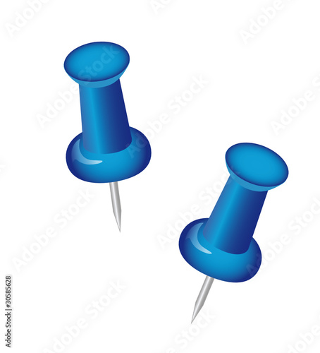 Zwei blaue Pins