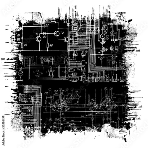 grunge blueprint