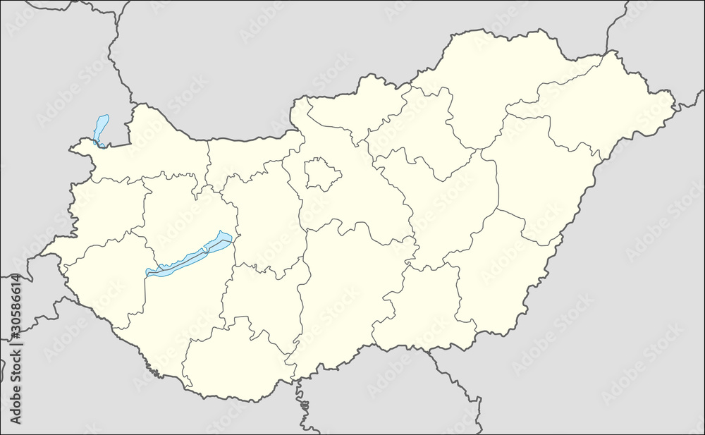 Fototapeta premium Hungary Map
